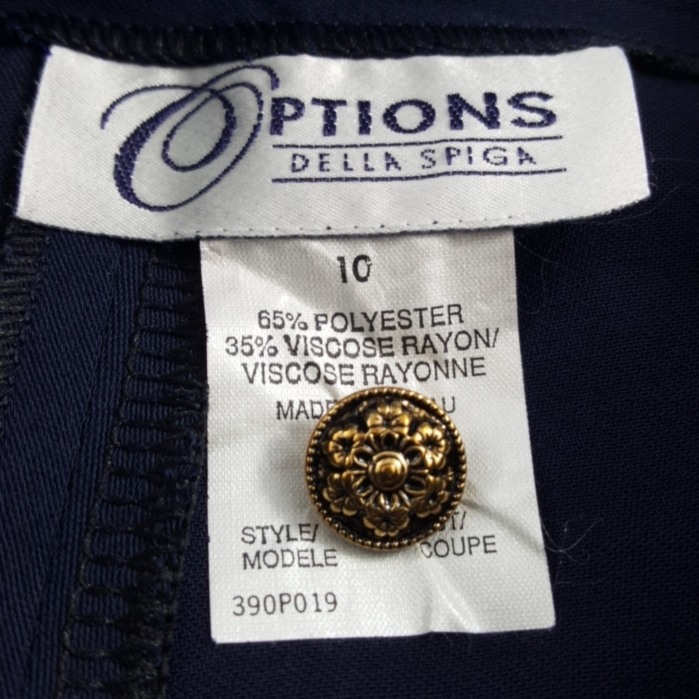 Della Spiga Italy VTG 80s Navy Blue Pleated Slacks (10) - Picture 14 of 15